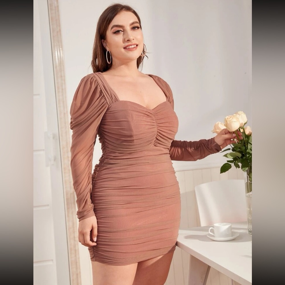 Cute ruched plus dress